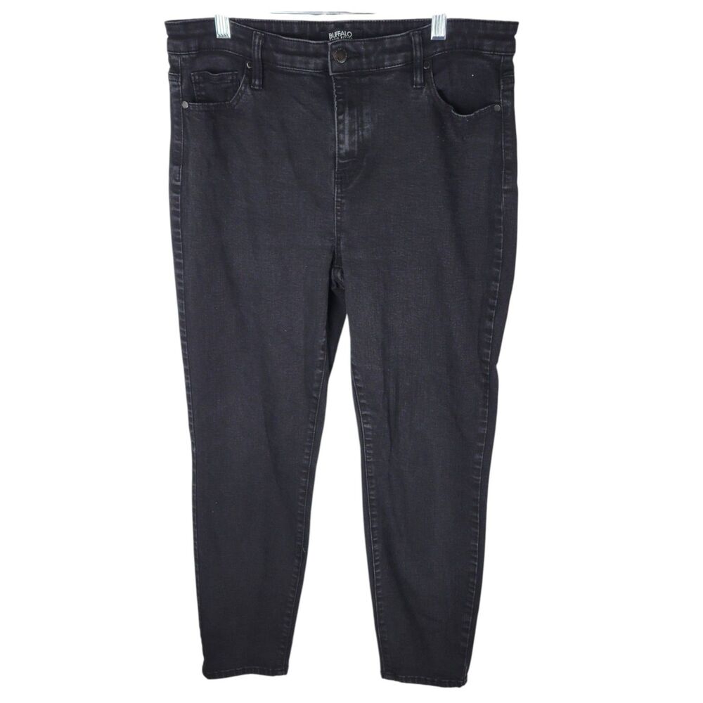 Buffalo David Bitton Womens Size 12 Black Solid High Rise Skinny Jeans